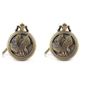 Reloj de Bolsillo Águila Bronce – Colgante Collar Cuarzo, Regalo Unisex Vintage