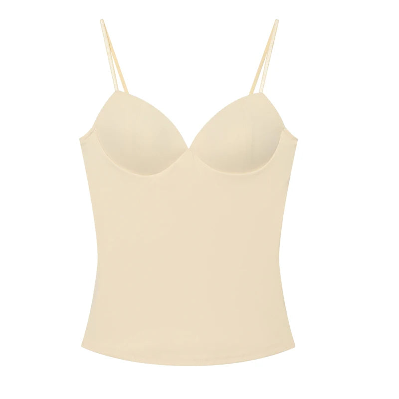 Top Corsé Camisola Mujer Sin Espalda – Sexy Verano, Tirantes Ajustables