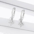 Pendientes de Aro Trébol con Zirconia en Plata 925 – Joya de Boda & Fiesta