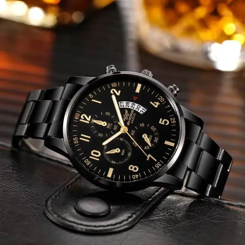 Quartz Watch with Calendar – Luxury Masculine Elegance
