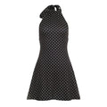 Women's Polka Dot Halter Mini Dress – Elegant, Backless, Party