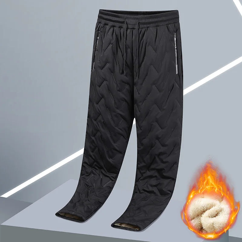 Pantalones Térmicos Hombre Forro Polar Grueso Impermeable – Streetwear Cálido Otoño Invierno