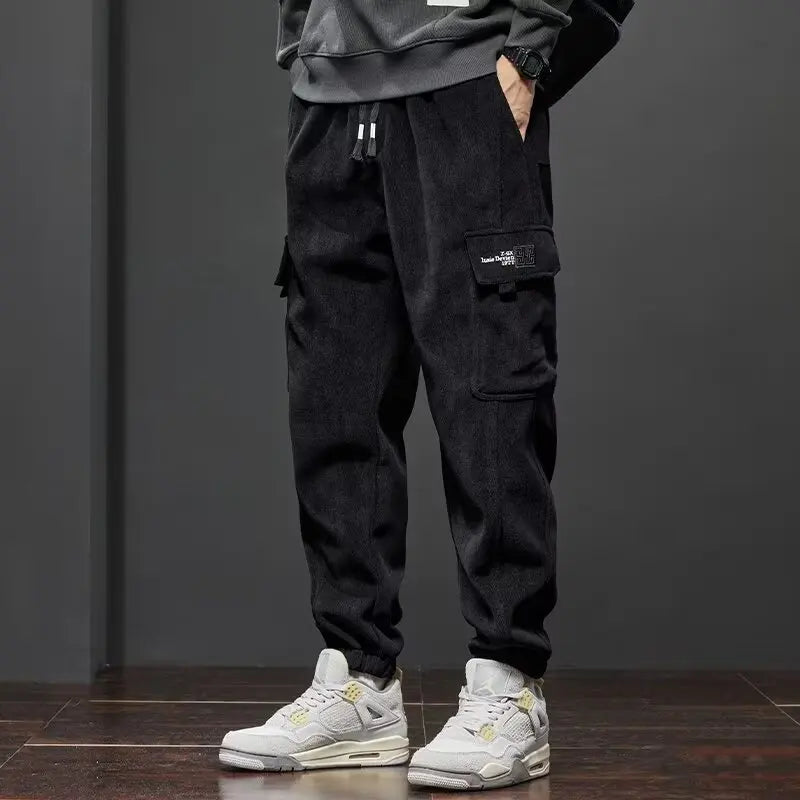 Pantalones Casual Hombre Cintura Elástica Corte Recto – Jogging Cómodo Primavera Otoño