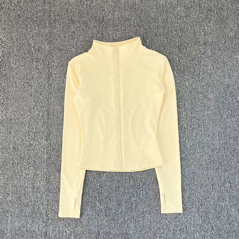Chaqueta Deportiva Mujer Manga Larga – Yoga, Gym & Running, Secado Rápido