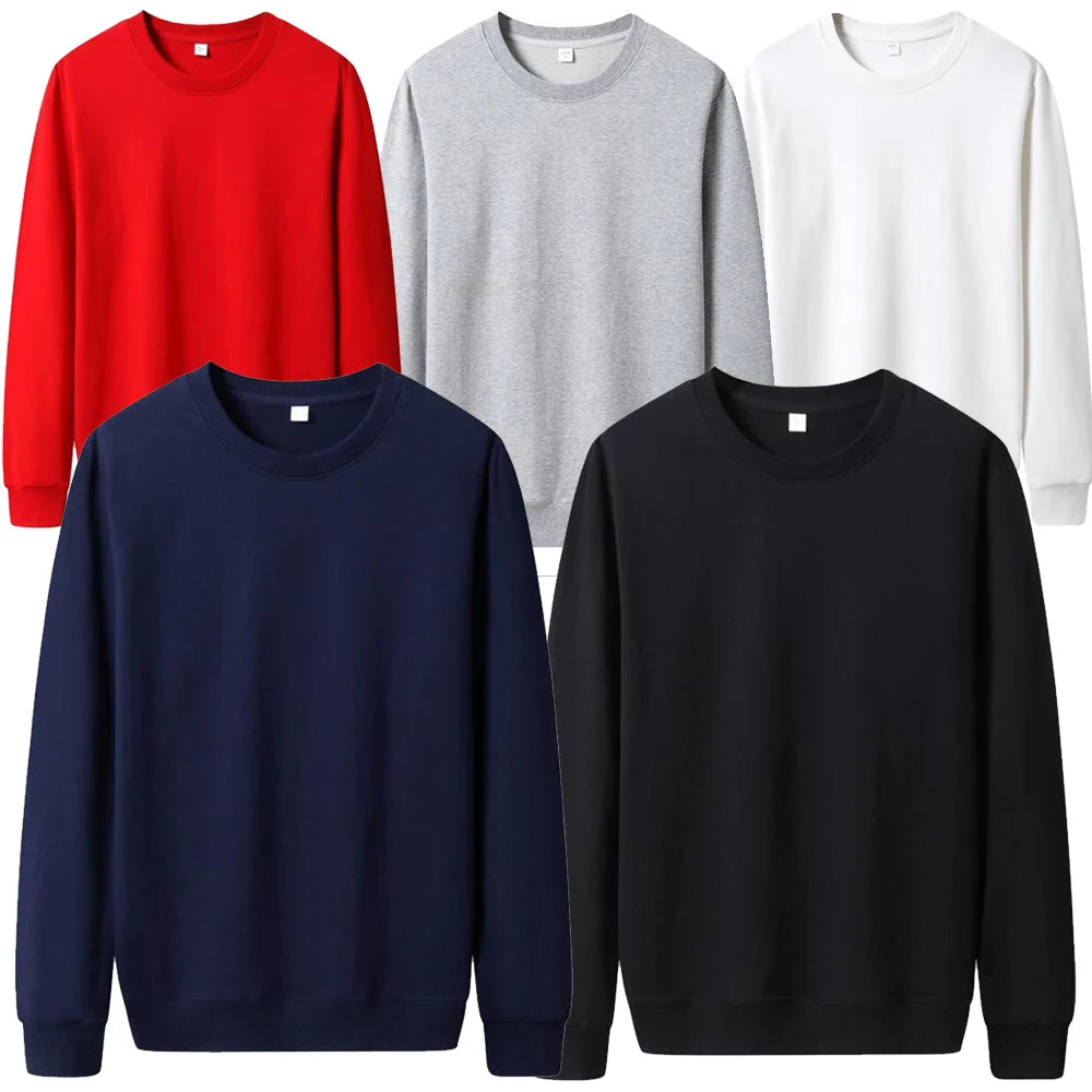 Sudadera Hombre Capucha Polar Color Sólido – Streetwear Casual Otoño Invierno
