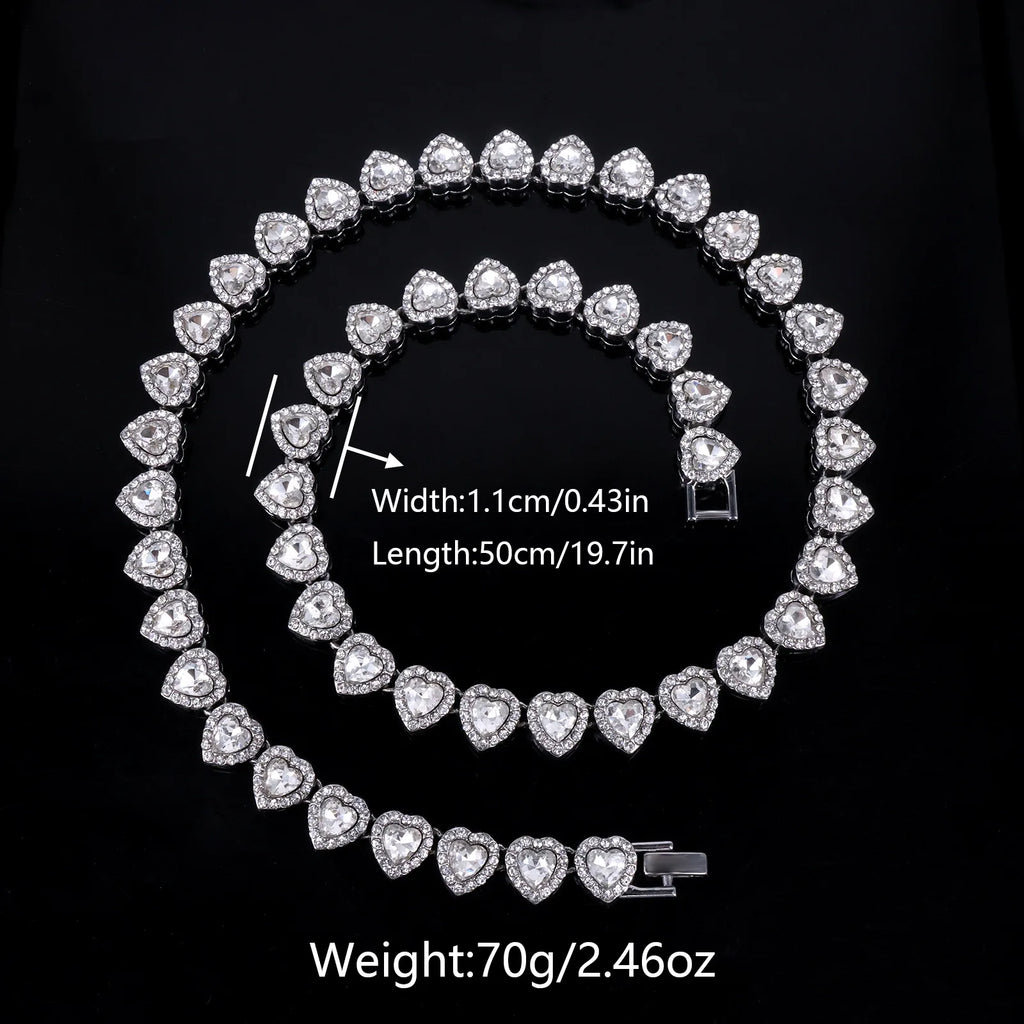 Set Collar & Pulsera Hip Hop con Brillantes – Joya Unisex Tendencia Rock