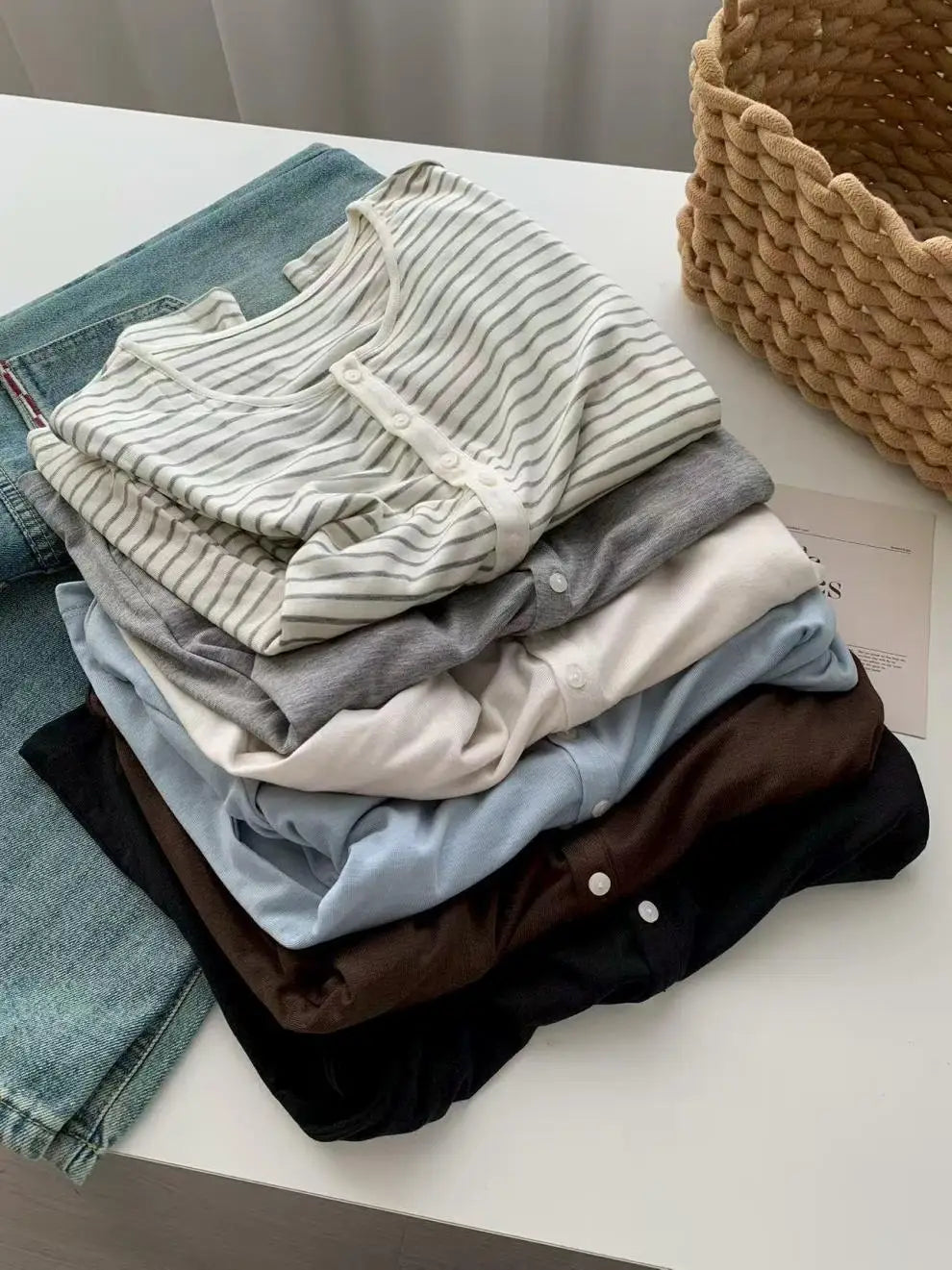 Jersey Lana & Seda Manga Larga Mujer Slim Fit – Punto Fino Otoño-Invierno