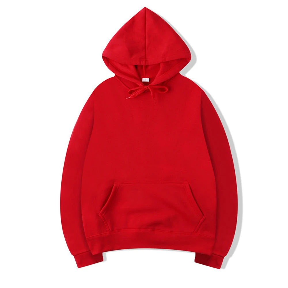 Sudadera con Capucha Unisex Oversize Color Liso – Hoodie Casual Hombre Mujer Primavera Otoño