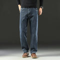 Men's Casual Stretch Baggy Jeans Wide Leg – Versatile Comfortable Business Denim Spring Autumn