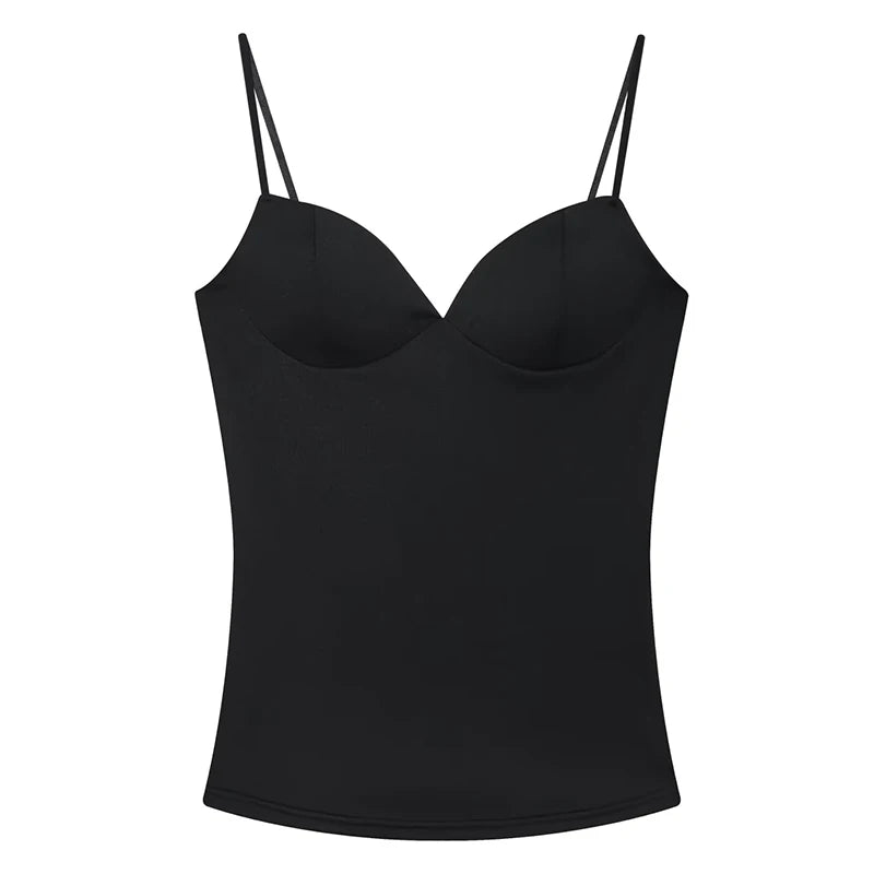 Top Corsé Camisola Mujer Sin Espalda – Sexy Verano, Tirantes Ajustables