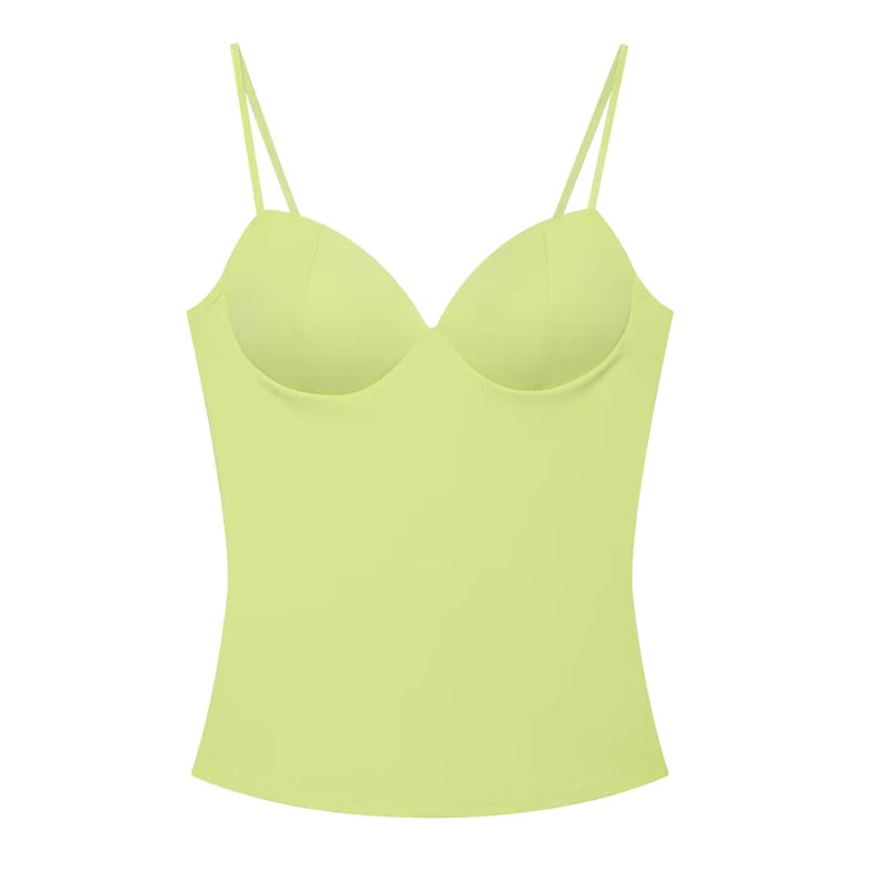 Top Corsé Camisola Mujer Sin Espalda – Sexy Verano, Tirantes Ajustables