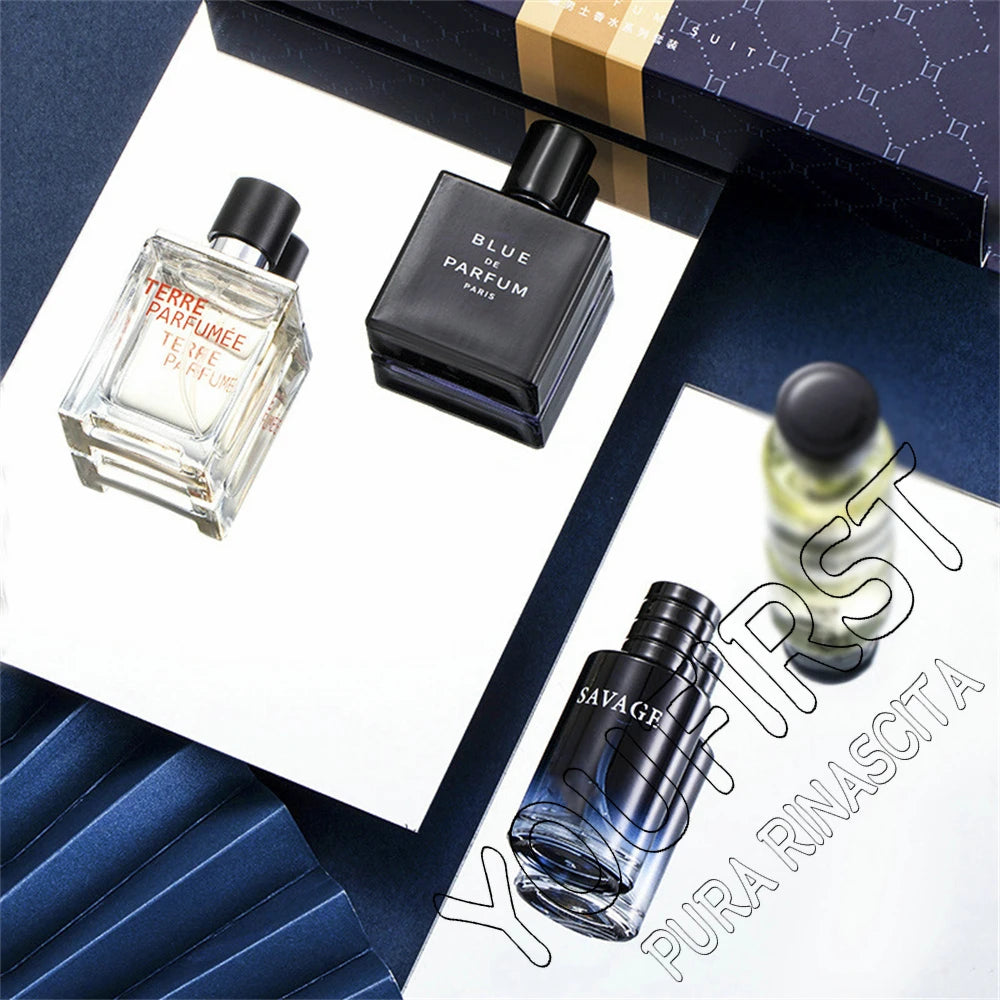 Set Perfume Hombre Lujo 4 Piezas 100ml – Colonia Floral Frutal Caja Regalo