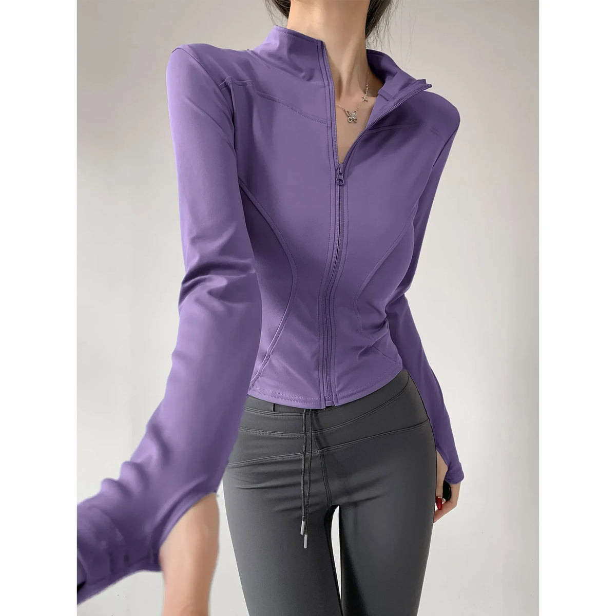 Chaqueta Deportiva Manga Larga Mujer con Cremallera – Running & Fitness S-3XL