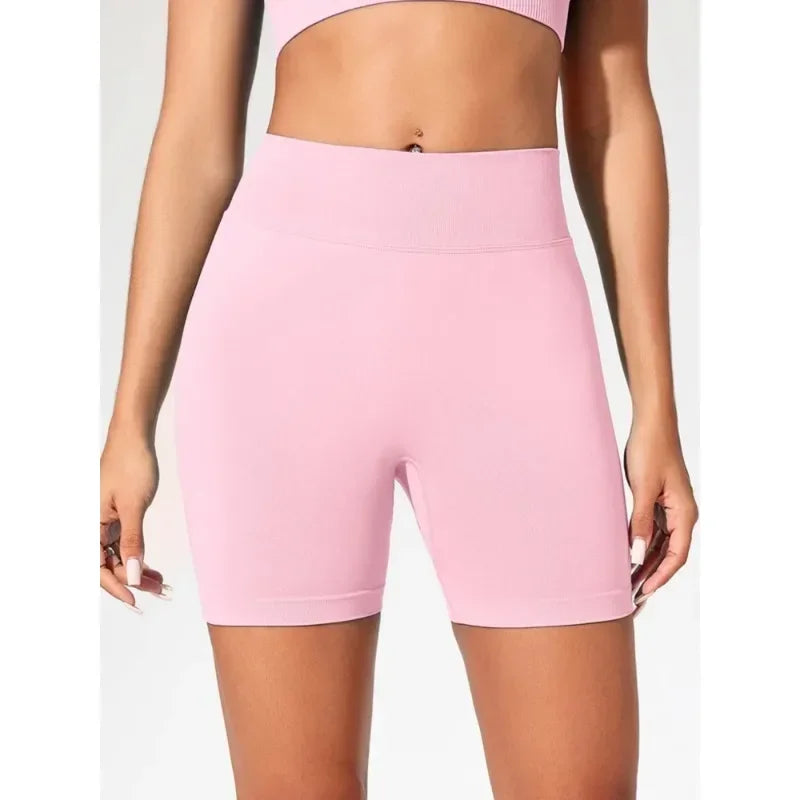 Top Manga Corta Cuello Redondo Mujer Crop – Básico Elástico Casual, Colores
