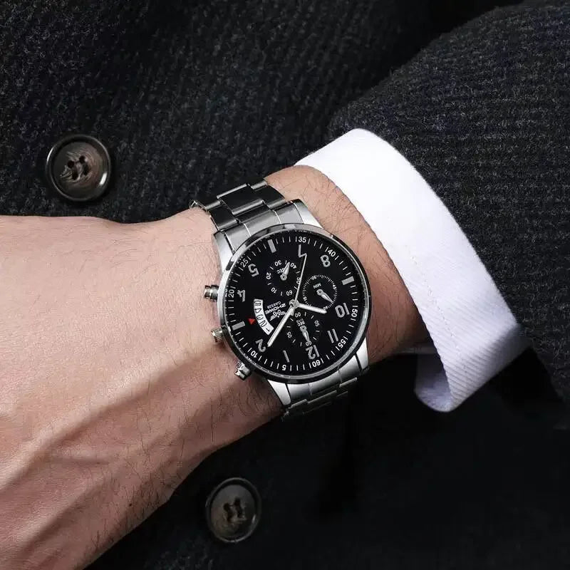 Quartz Watch with Calendar – Luxury Masculine Elegance