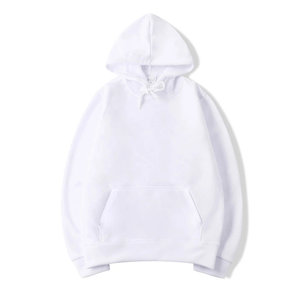 Sudadera con Capucha Unisex Oversize Color Liso – Hoodie Casual Hombre Mujer Primavera Otoño