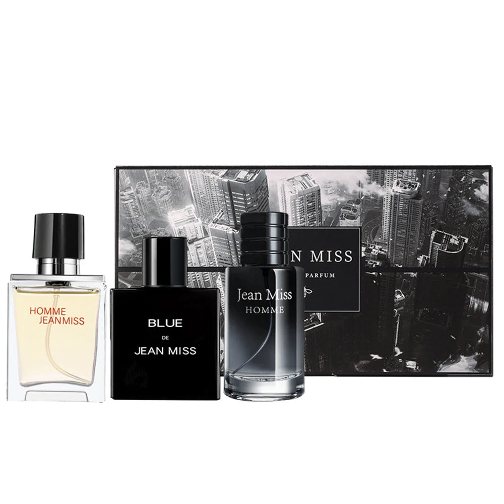 Set Colonia Hombre 3 Piezas 90ml – Perfume Masculino Larga Duración Caja Regalo