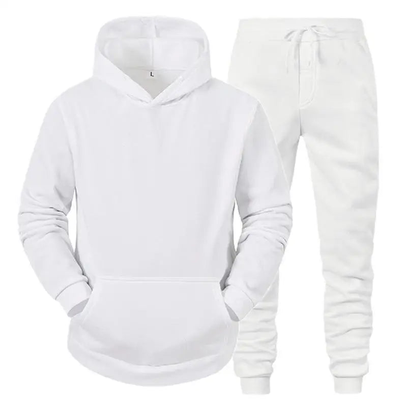 Conjunto Deportivo Hombre Sudadera con Capucha + Pantalones – Chándal Running Jogging Primavera