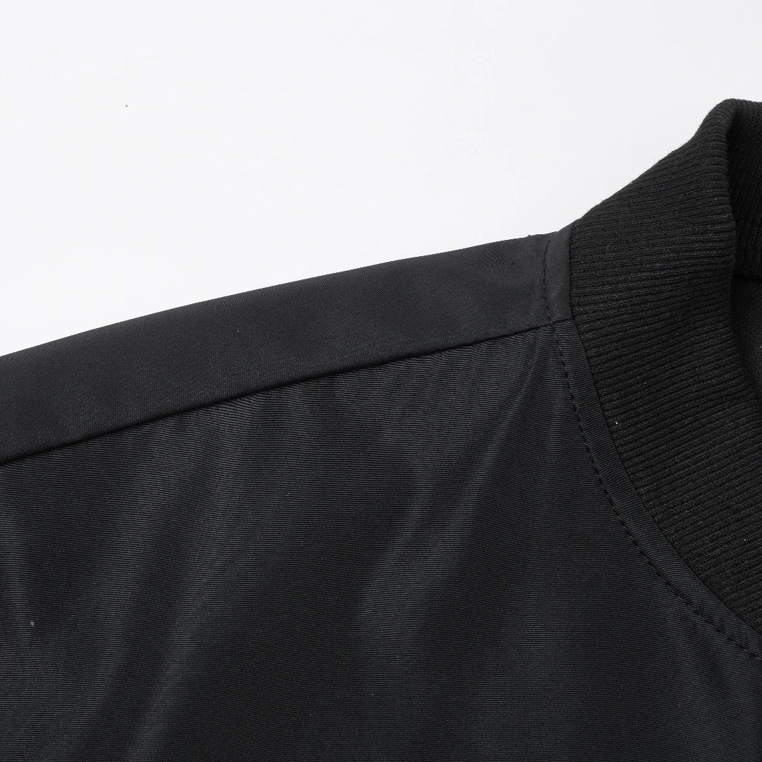 Men's Baseball Jacket Round Neck Short Loose Fit – Lightweight Casual Spring Autumn Size S-XL