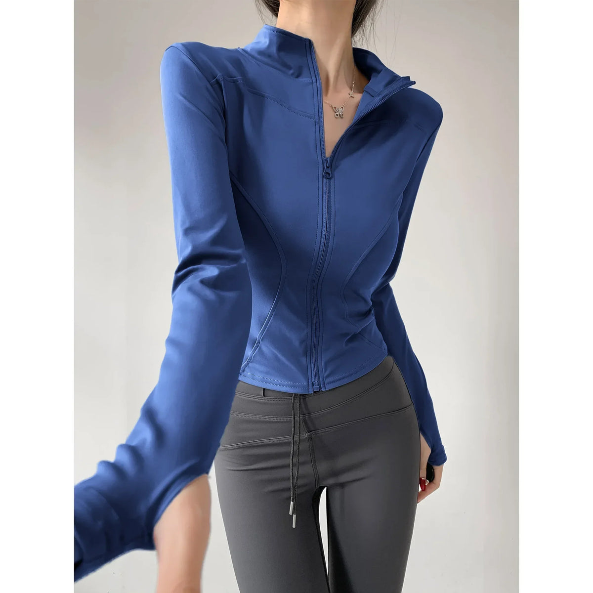 Chaqueta Deportiva Manga Larga Mujer con Cremallera – Running & Fitness S-3XL