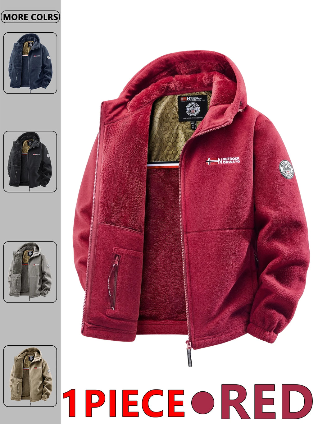 Chaqueta Hombre Capucha Acolchada – Casual Streetwear Otoño Invierno, Colores Sólidos