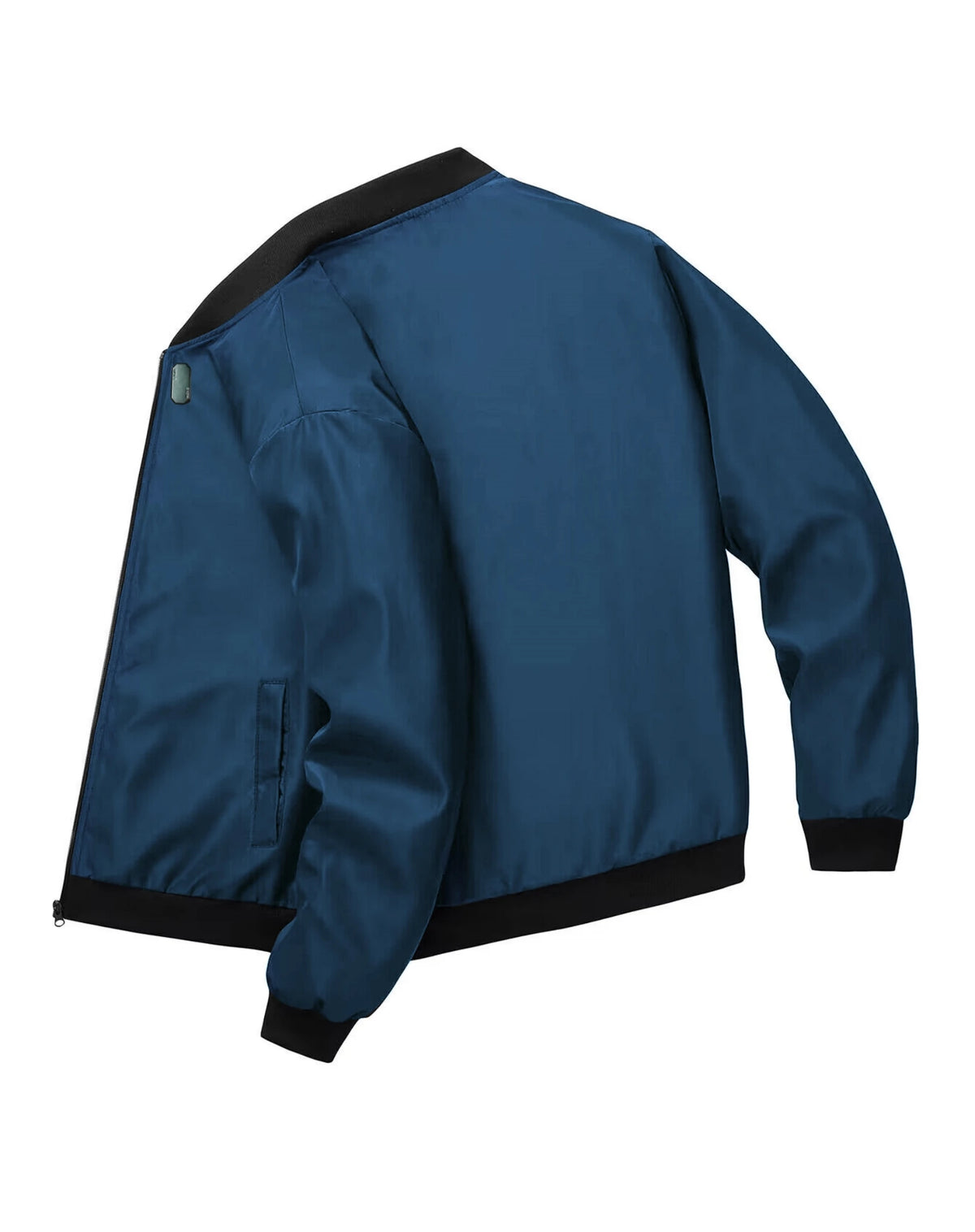 Men's Baseball Jacket Round Neck Short Loose Fit – Lightweight Casual Spring Autumn Size S-XL