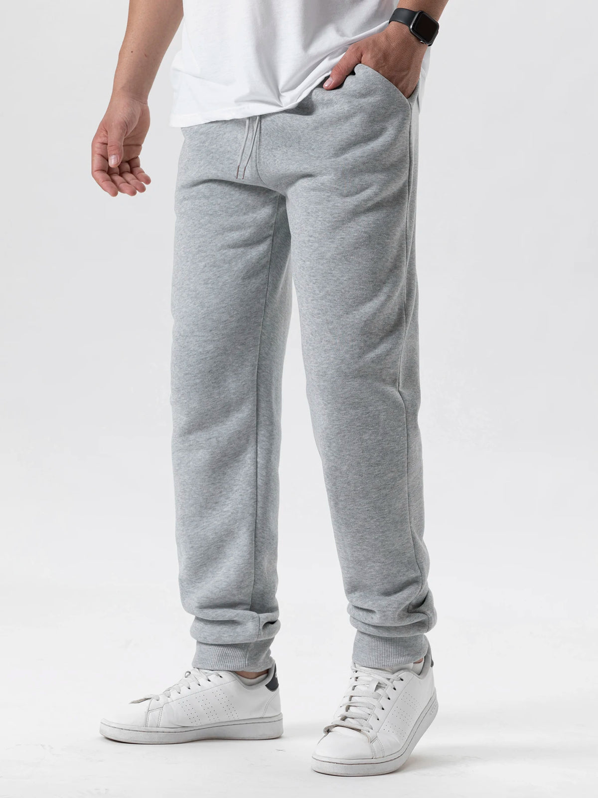 Pantalones Jogging Hombre Forro Polar Cintura Elástica – Deporte Fitness Gym Otoño Invierno