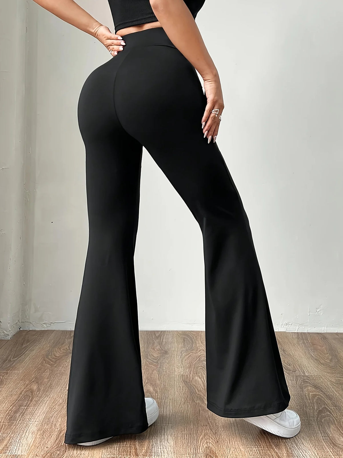 Pantalones Acampanados Cintura Alta Mujer – Control Abdomen, Realza Figura