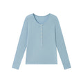 Jersey Lana & Seda Manga Larga Mujer Slim Fit – Punto Fino Otoño-Invierno