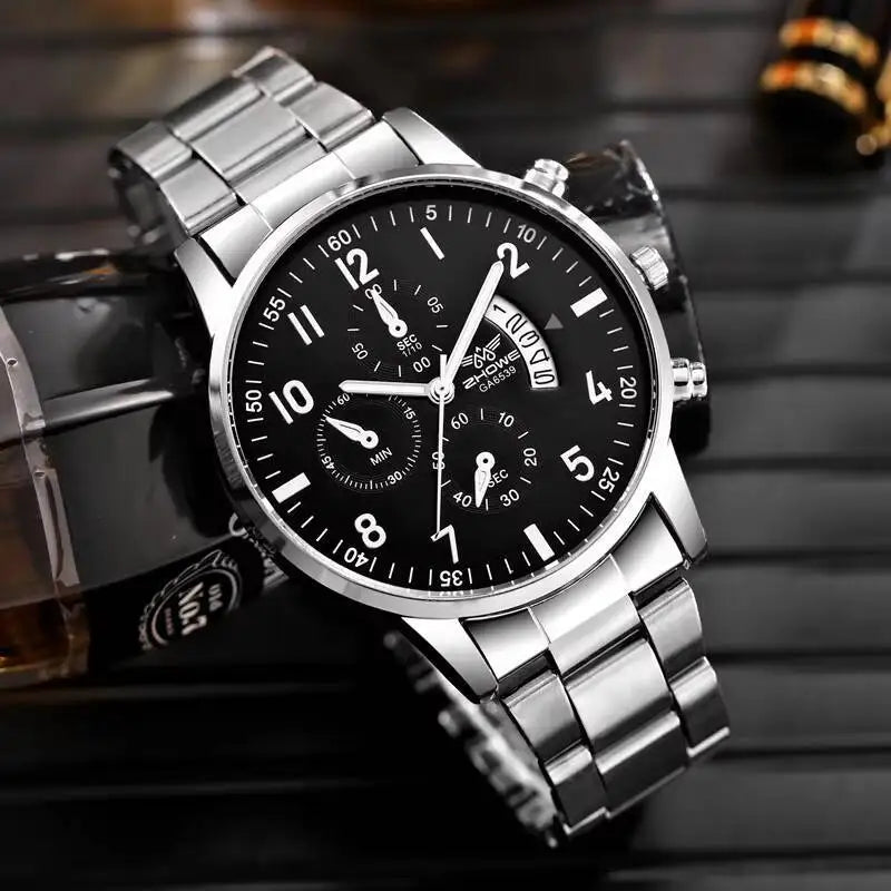 Quartz Watch with Calendar – Luxury Masculine Elegance