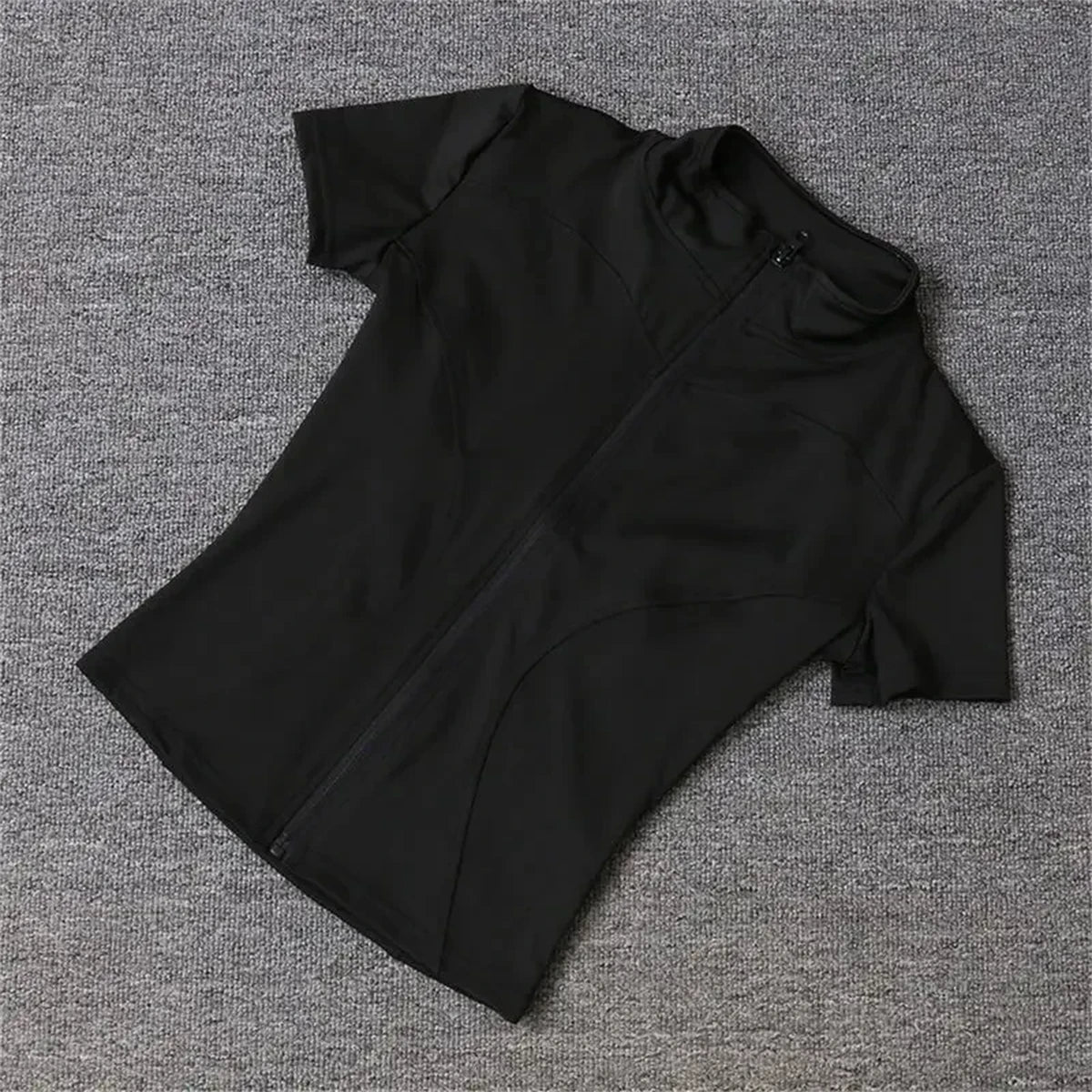 Chaqueta Deportiva Manga Corta Mujer con Cremallera – Running, Yoga & Ciclismo