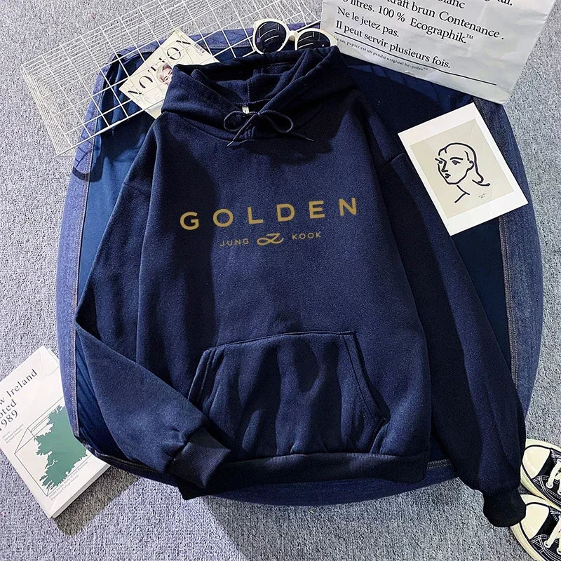 Sudadera K-Pop Jungkook Estilo Urbano Golden