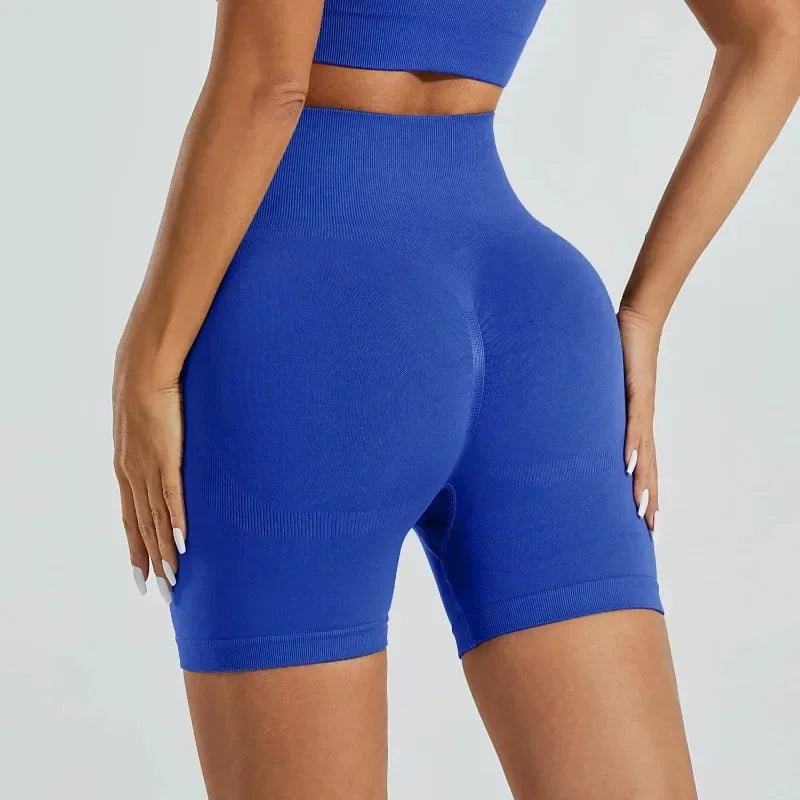 Top Manga Corta Cuello Redondo Mujer Crop – Básico Elástico Casual, Colores