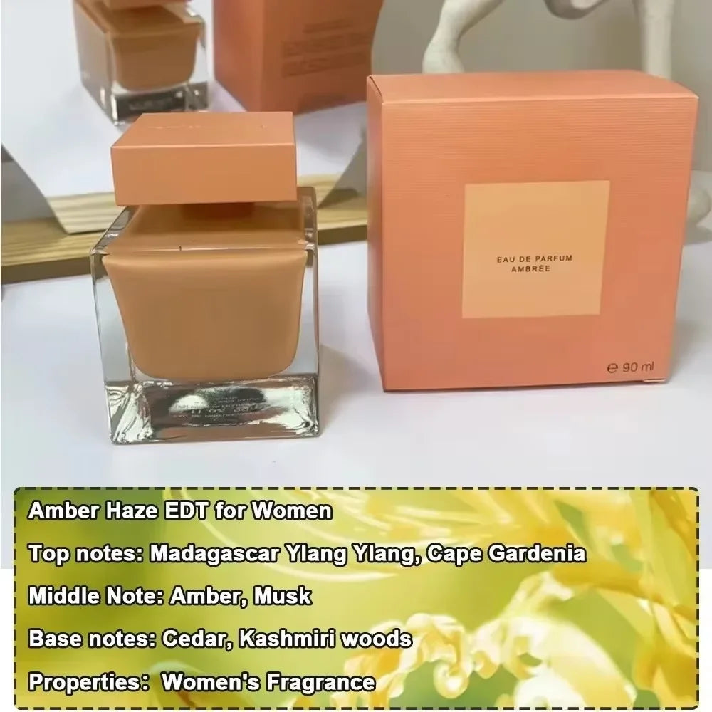 Perfume Mujer EDP Frasco Cuadrado Floral Almizcle – Elegante Larga Duración Diario Citas Regalo
