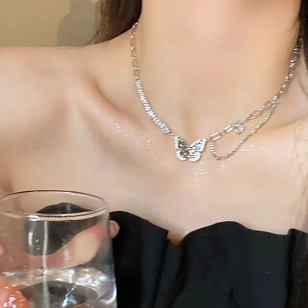 Collar Triángulo con Flecos Boho – Cadena Larga Dorada Clavicular Moda Chic