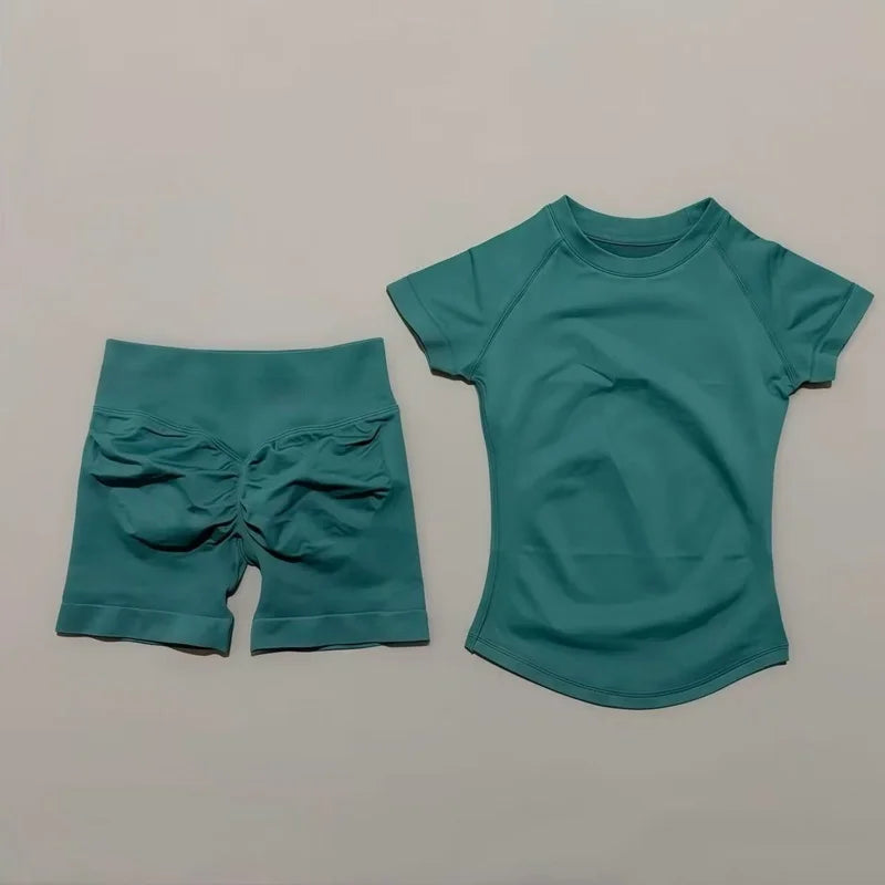 Set Deportivo Mujer 2 Piezas Sin Costuras – Yoga, Gym & Running, Verano