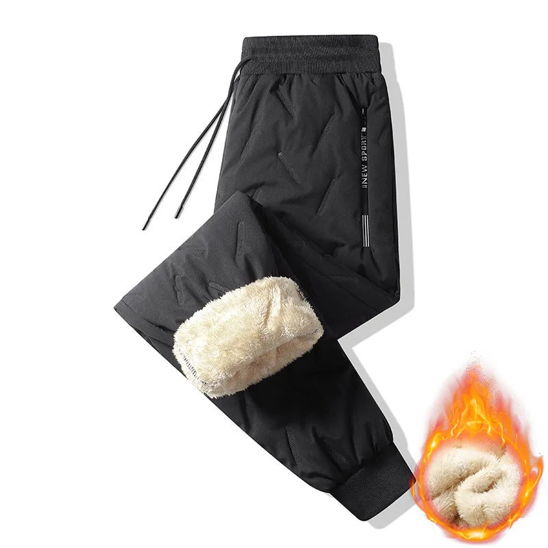 Pantalones Térmicos Hombre Forro Polar Grueso Impermeable – Streetwear Cálido Otoño Invierno