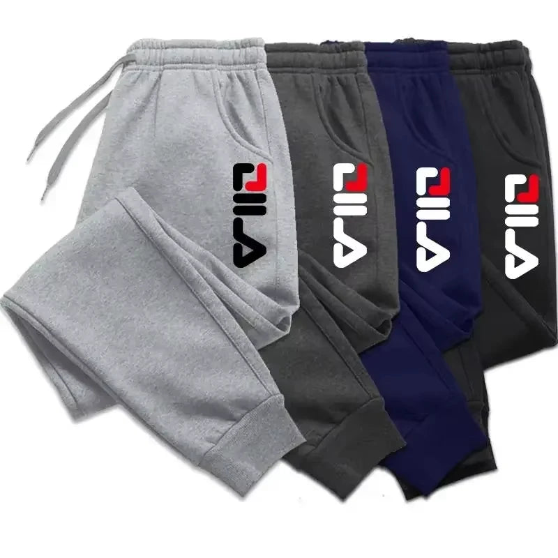 Men's Fleece-Lined Drawstring Sweatpants – Casual Gym Jogger Autumn Winter, Size S-XXXL
