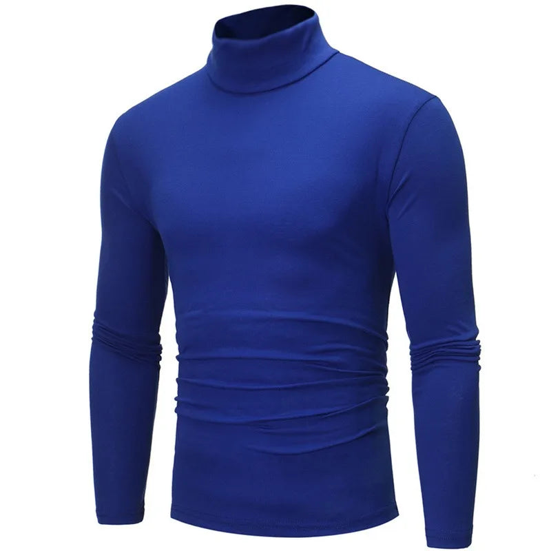 Camiseta Térmica Hombre Cuello Alto Ajustada Manga Larga – Interior Caliente Invierno Primavera