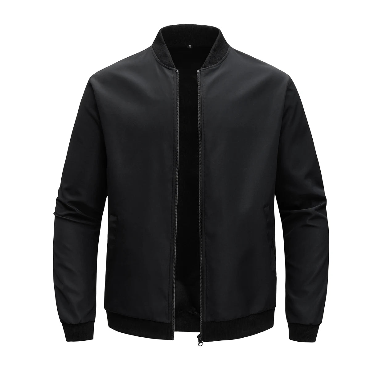 Men's Baseball Jacket Round Neck Short Loose Fit – Lightweight Casual Spring Autumn Size S-XL