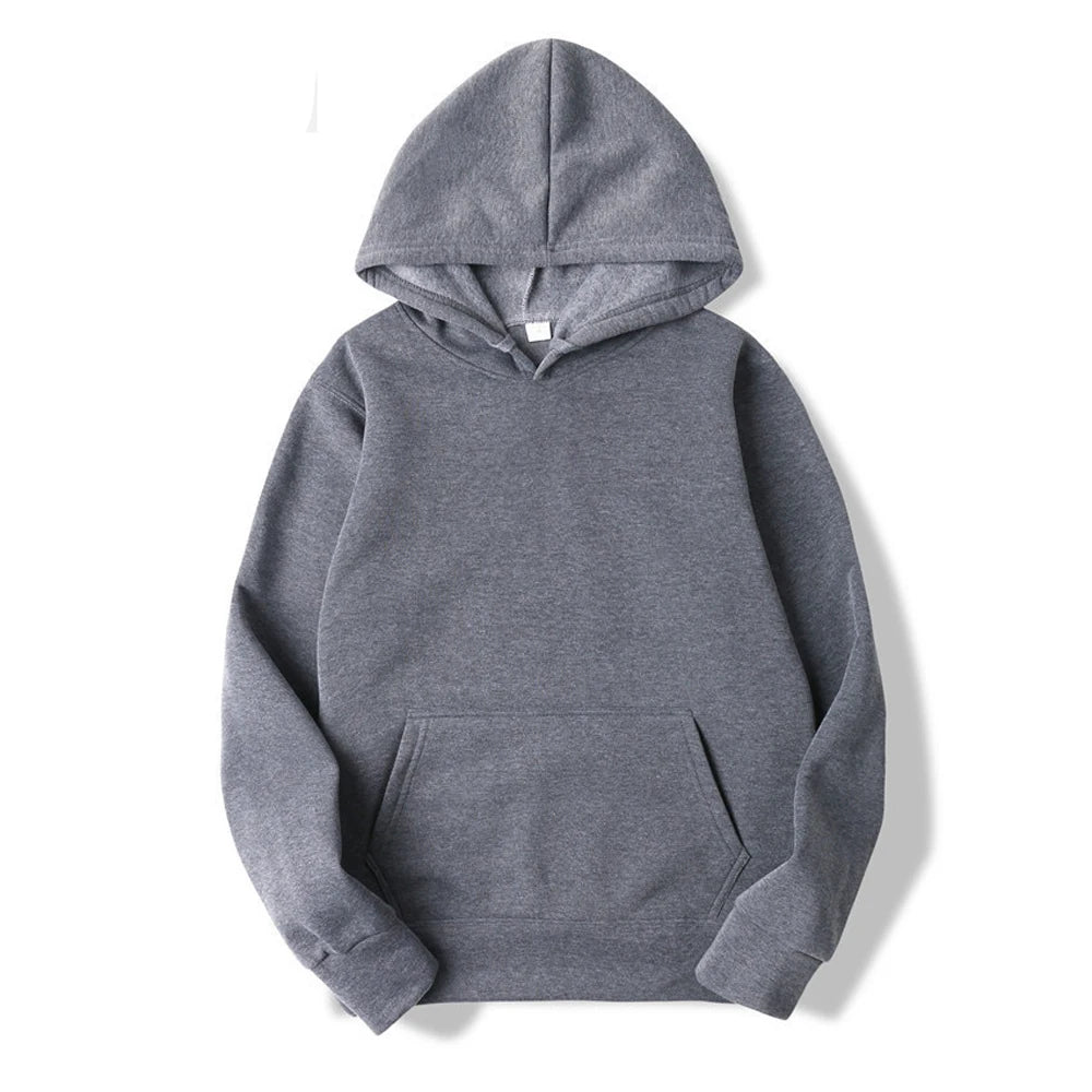 Sudadera con Capucha Unisex Oversize Color Liso – Hoodie Casual Hombre Mujer Primavera Otoño