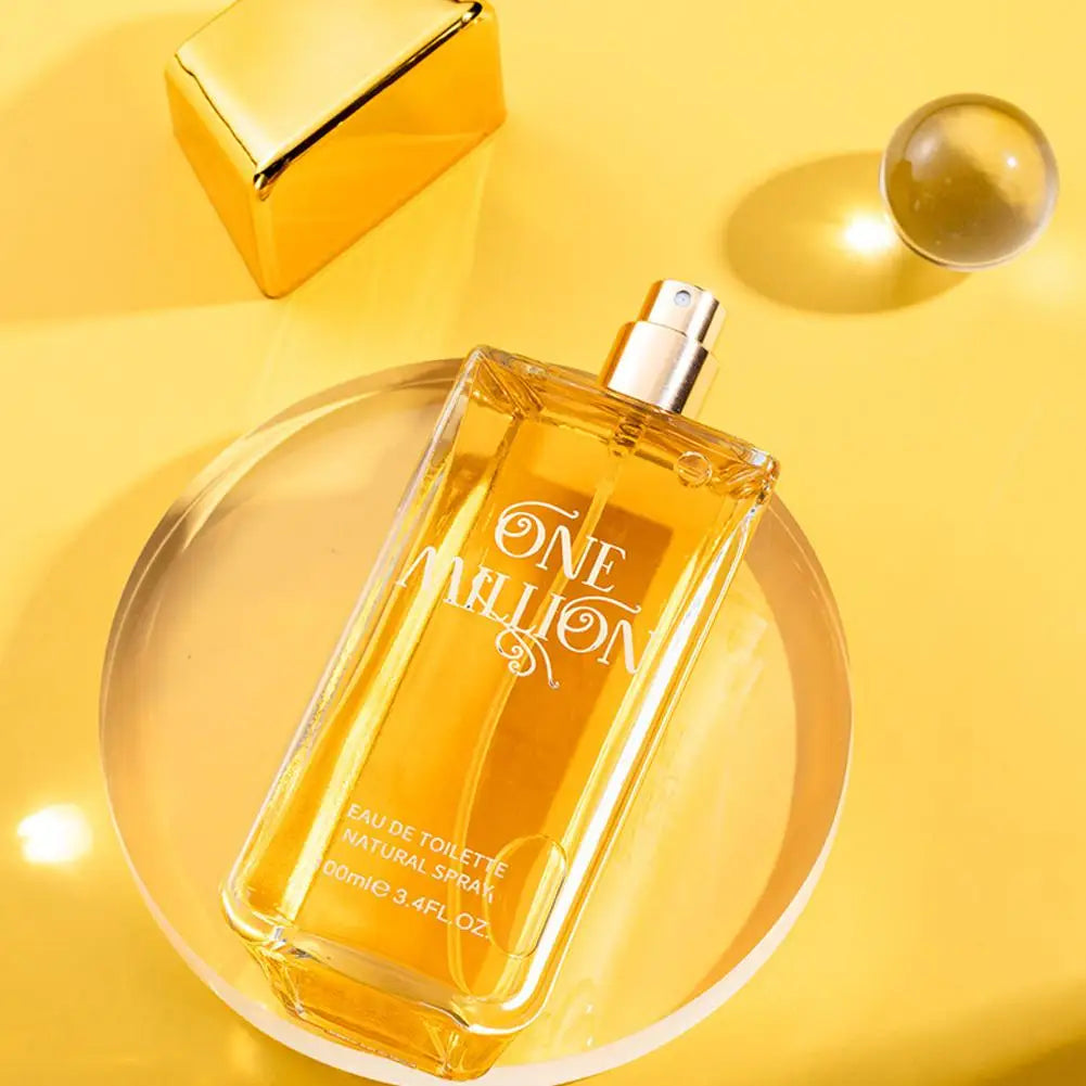 100ml Perfume Golden Million Gold Brick Extrait - Women's and Men's Long-Lasting Woody Fragrance Spray Fragrance