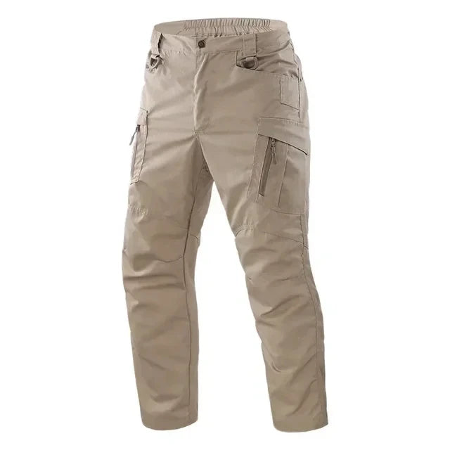 Pantalones de trabajo resistentes al desgaste para hombre: estilo cargo recto multibolsillos, aptos para actividades al aire libre, estilo táctico y casual (primavera/otoño).