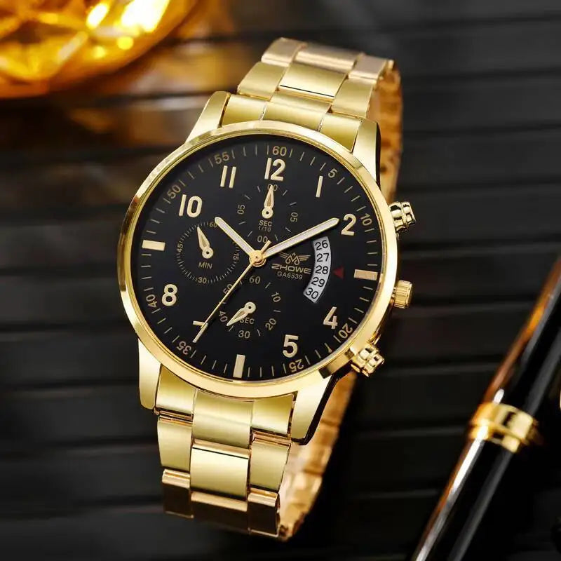 Quartz Watch with Calendar – Luxury Masculine Elegance