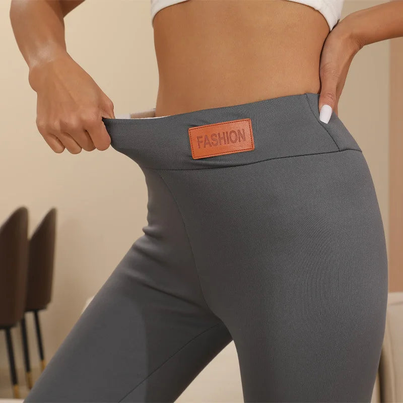 Leggings Térmicos Mujer Terciopelo Cintura Alta – Efecto Realzador Otoño Invierno, Talla S-XXXL