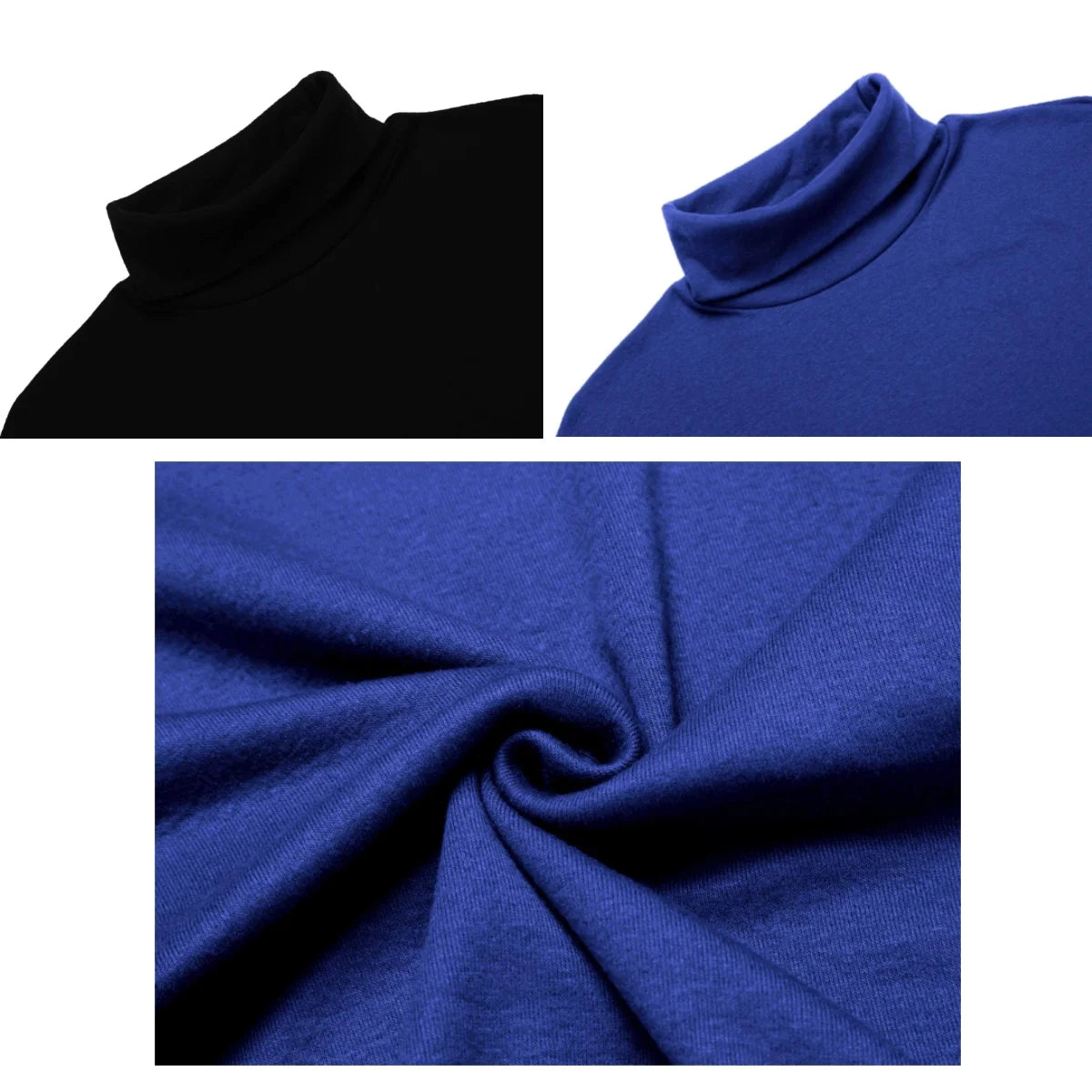 Camiseta Térmica Hombre Cuello Alto Ajustada Manga Larga – Interior Caliente Invierno Primavera
